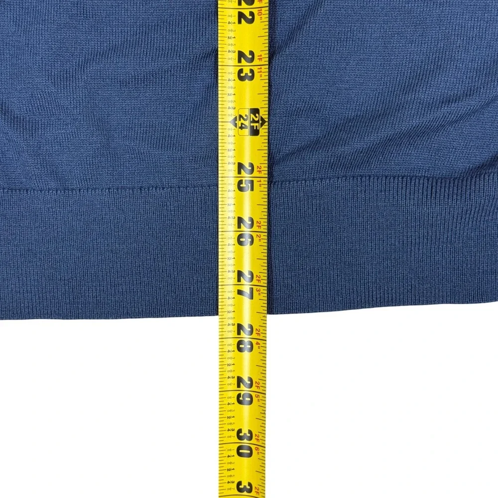 Calvin‎ Klein Men's Medium Blue Merino Wool Blend Crewneck Sweater NEW NWT